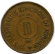 10 FILS 1387-1967 JORDAN Islamisch Münze #AR005.D - Jordanie