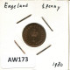 HALF PENNY 1980 UK GROßBRITANNIEN GREAT BRITAIN Münze #AW173.D - 1/2 Penny & 1/2 New Penny