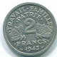 2 FRANCS 1943 FRANKREICH FRANCE Französisch Münze AUNC #FR1085.7.D - 2 Francs