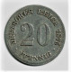 ALLEMAGNE / 20 PFENNIG / 1875 G / ARGENT / ETAT SUP - 20 Pfennig