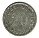 ALLEMAGNE / 20 PFENNIG / 1874 D/ ARGENT / ETAT SUP - 20 Pfennig
