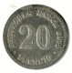 ALLEMAGNE / 20 PFENNIG / 1875 D/ ARGENT / ETAT SUP - 20 Pfennig