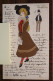 Cpa 1902 Femme Elégante Mode Illustrateur Popini "The School Girl " Art Nouveau Jugendstil Château De Barante Par Thiers - Autres & Non Classés