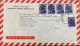 TURKEY-1956, COVER USED TO USA, PRESIDENT INONU, OVERPRINTED, RESMI WAVY BAR,STAR & CRESCENT, 5 STAMP OFFICIAL, SERVICE, - Lettres & Documents