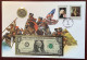 USA 1/4 Dollar Coin+banknote 1989 George Washington Numisletter 1776 US REVOLUTION (Numisbrief Billet Monnaie - Covers & Documents