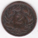 Suisse 2 Rappen 1866 B , En Bronze , KM# 4 - 2 Centimes / Rappen