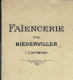 FAIENCE 1921 ENTETE FAIENCERIE DE NIEDERVILLER NIDERVILLER Près Sarrebourg Lorraine Moselle Dryander Frères V.HIST. - 1900 – 1949