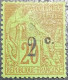 REUNION 1893 - YT N°45. TYPE COLONIE SURCHARGE NEUF(*) S.G. - Neufs