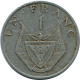 1 FRANC 1977 RWANDA (RUANDA) Moneda #AP923.E - Rwanda