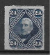 Argentina 1876 Proceres San Martin Perce 24c American Bank Usd 30 * Mint Almost No Gum - Unused Stamps