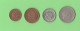 New Guinea Papua 1 2 5 10 Cents Animals Different Dates - Papua-Neuguinea