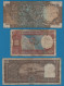 LOT BILLETS 3 BANKNOTES:  INDIA 2 + 10 RUPEES - Alla Rinfusa - Banconote