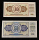 Yugoslavia, 10 And 50 Dinara 1968, Pick 82-83, UNC - Yougoslavie