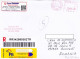 AMOUNT 2565, RED MACHINE STAMPS ON REGISTERED COVER, 2021, TURKIYE - Briefe U. Dokumente