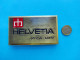 Delcampe - HELVETIA Swiss Watch OFFICIAL AGENT Vintage Desk Brass Plate For Store * Montre Suisse Schweizer Uhr Orologio Svizzero - Werbeuhren