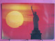 USA - New York - The Statue Of Liberty At Sunset - R/verso - Statua Della Libertà