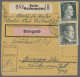 Deutsches Reich - 3. Reich: 1933-1943, Sammlung Von Etwa 350 Frankierten Paketka - Cartas & Documentos