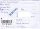 BARCODE MACHINE PRINTED STICKER STAMPS ON REGISTERED COVER, 2022, BULGARIA - Covers & Documents
