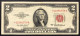USA U.s.a. 1953 A 2 Dollar $ Red Seal Replacent Star Pick#380a Bb+ Vf+  Lotto.1828 - Billetes De La Reserva Federal (1914-1918)