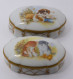 -2 PETITES BOITES PORCELAINE BOITE A PILULES LIMOGES CHATONS CHIOT LAPIN   E - Limoges (FRA)