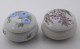 Delcampe - -2 PETITES BOITES PORCELAINE BOITE A PILULES LIMOGES Signée VG Peint Main  E - Limoges (FRA)