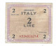 OCCUPAZIONE MILITARE ALLEATA ALLIED MILITARY AUTHORITY 2 LIRE "AM LIRE" 1943 BB - Occupation Alliés Seconde Guerre Mondiale