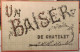 Belgique (voir Timbre Au Verso) - Un Baiser De CHATELET - Paillettes - Voyagé 1906 (2 Scans) Noémie Dulac Poste Aurillac - Châtelet