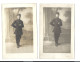 2 Cartes Photo - Un Militaire (prénom Maurice - Classe 17 ) Archive LE MANS - Famille Décosse Et Fauvet - Genealogie