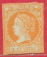 Espagne N°48 4c Orange Sur Vert Pâle 1860-61 (*) - Nuevos