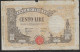 REGNO VITTORIO EMANUELE III 100 LIRE MERCURIO 11.11.1944 - 100 Liras