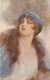 Illustrateur - Corbella - Femme Au Chapeau Bleu à Plume - Carte Postale Ancienne - Corbella, T.