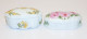 Delcampe - -2 PETITES BOITES PORCELAINE BOITE A PILULES LIMOGES Fleurs Signées V GALINET    E - Limoges (FRA)