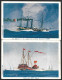 LOT 4 Cartes Ligue Maritime Et Coloniale - Galère, Sphinx, Drakar, Croiseur - Illust. HAFFNER - Collezioni E Lotti