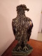 Delcampe - Bellissima Creazione Artistica , Aquila Creata Con Gusci Di Cozze Nere E Conchiglie, Su Base Di Pietra - Arte Contemporanea
