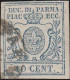 31 - Parma  1857 - Giglio Borbonico, 40 C. Azzurro N. 11. Cat. € 1200,0. Cert. Biondi. SPL - Parma