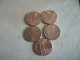 5 X 1  Penny Elizabeth II 4ieme Portrait  Blason Royal - 1 Penny & 1 New Penny