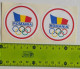 National Olympic Committee NOC ROMANIA, 2 Pieces Sticker  Label - Bekleidung, Souvenirs Und Sonstige