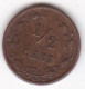 Pays-Bas, 1/2 Cent 1884, WILLEM III. Bronze. KM# 109 - 1849-1890 : Willem III