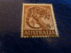 Australia - Dasyure Tacheté - 8d. - Perforé VG - Yt 253B - Brun-rouge - Oblitéré (Taches) - Année 1959 - - Perfins