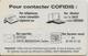 CARTE@-CREDIT-1990COFIDIS-BLANCHE PORTE-TENOR-TBE-RARE - Tarjeta Bancaria Desechable