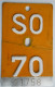 Velonummer Mofanummer Solothurn SO 70 - Number Plates