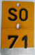 Velonummer Mofanummer Solothurn SO 71 - Number Plates