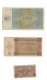 CROAZIA 3 BANCONOTE 2 KUNE 1942 - 10 KUNA 1941 - 100 KUNA 1941 - Croatie