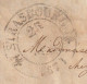 1833 - Grd Cachet STRASBOURG Fleurons Sur Lettre Pliée Avec Corresp Familiale De 3 P. Vers SCHLESTADT, Séléstat, France - 1801-1848: Précurseurs XIX