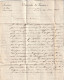 Delcampe - 1825 - Lettre Pliée Avec Corresp De 2 P. De PARIS, Université De France Vers Noyers, Yonne - P Rouge Ds Triancle Ouvert - 1801-1848: Vorläufer XIX