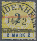 Württemberg - Telegrafenmarken: 1875: 2 Mark In Der Seltenen Farbnuance Dunkelrö - Wurttemberg