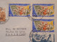 BS18 CAMEROUN  BELLE LETTRE PRIVEE 1960 DOUALA  A PARIS FRANCE +  BLOC DE 3 TP + AFFR.INTERESSANT++ ++ - Storia Postale