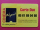 Cinécarte Carte Duo Régent  (BC0415 - Kinokarten