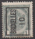 Lot De 2   BELGIQUE  Préoblitéré  Type Armoiries 1c Gris   BRUXELLES 10  Et  BRUSSEL 12 BRUXELLES   Scan Recto Verso - Typografisch 1922-31 (Houyoux)