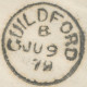 GB 1879 QV 1d Rose-red Rare Pl.203 (BE) On Very Fine Mourning Cvr W Duplex-cancel "WOOLWICH / 264" (Woolwich, Kent) - Lettres & Documents